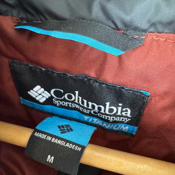 NEW Men's Columbia Titanium 550 Down Jacket Size M Spice/Black - Picture 11 of 13